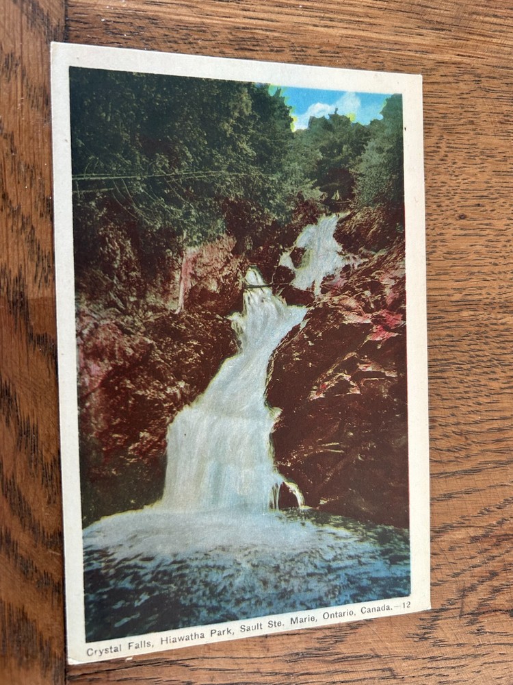 Crystal Falls Hiawatha Park Sault Ste Marie Ontario Canada Postcard