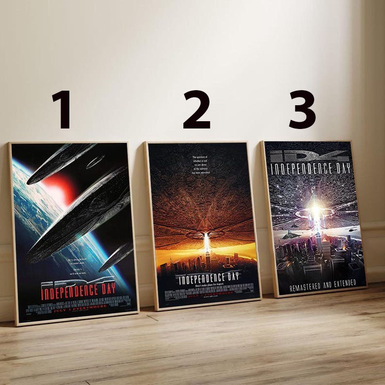 Independence Day Sci Fi Alien Invasion Movie Wall Art Poster