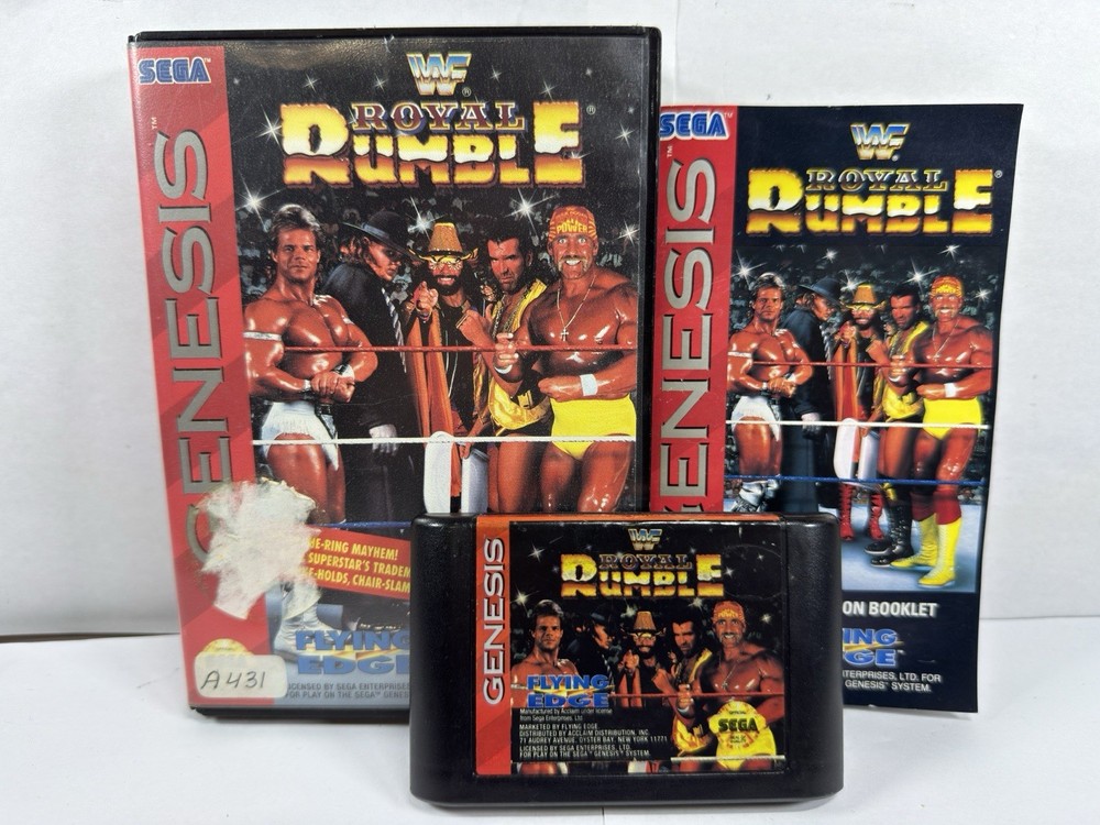 WWF Royal Rumble (Sega Genesis, 1993) With Case No Manual TESTED!