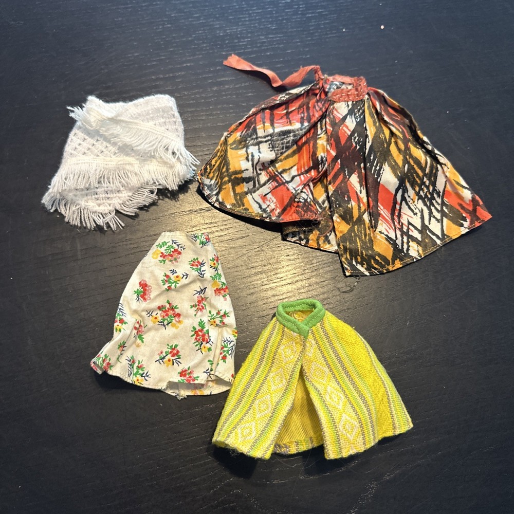 Vintage Barbie Floral Skirt Flowers Mod Mattel 1970s home made barbie clone too
