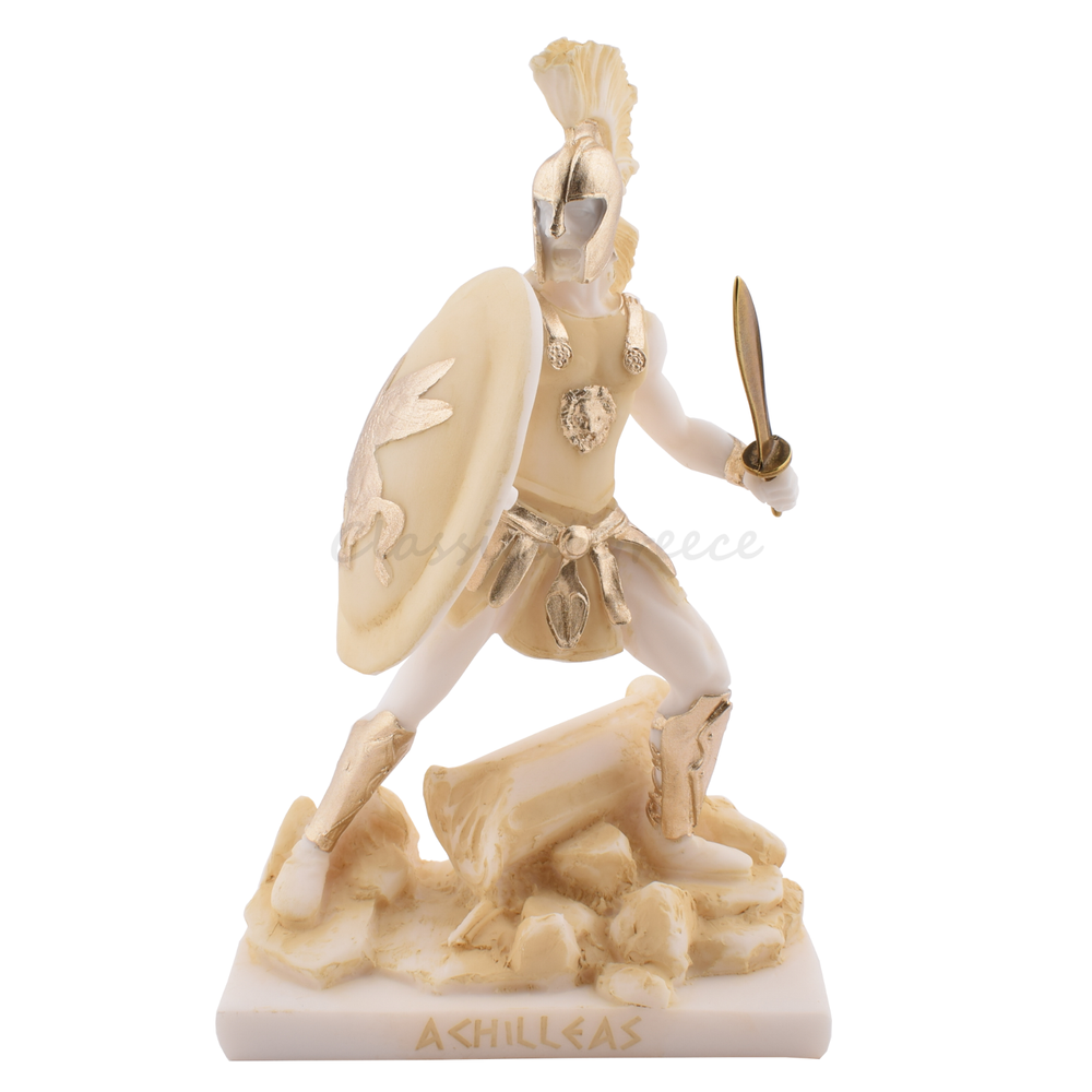 Statue Ancient Greek Warrior Achilles Alabaster 8