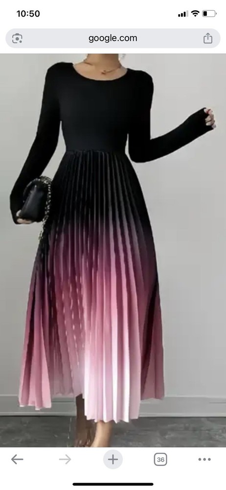 Woman’s Ombre Pleated Maxi