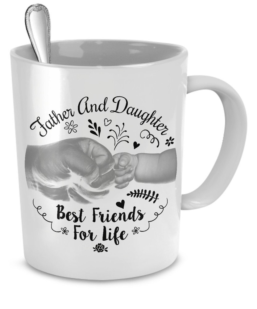 Best Dad Daughter White Mug - Father's Day Gift for Dads Who Are Best Friends  