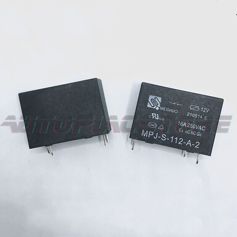 10Pcs MEISHUO MPJ-S-112-A-2 12VDC Power Relay 4Pins 16A 250VAC~