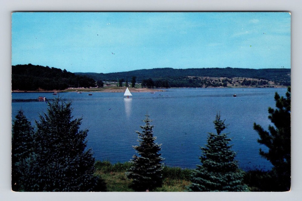 Shellsburg PA-Pennsylvania, Lake at Shawnee State Park, Vintage Postcard
