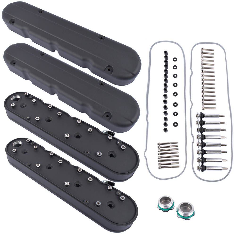 Black Engine Valve Covers for Chevy GM LS LS1 LS2 LS3 LS6 LS7 293 325 346 364Ci