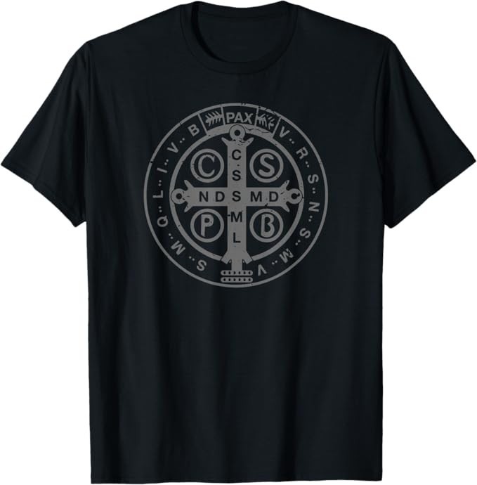 NEW Religious Catholic St. Benedict Medal - Christian Gift T-Shirt - MADE IN USA