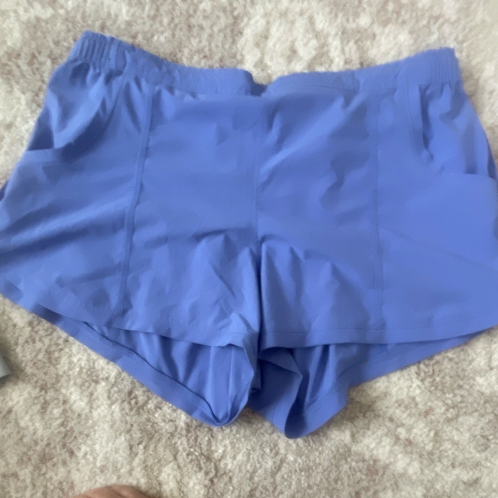 Athleta Women's Purple Athletic Shorts Solid Elastic Waist Pockets