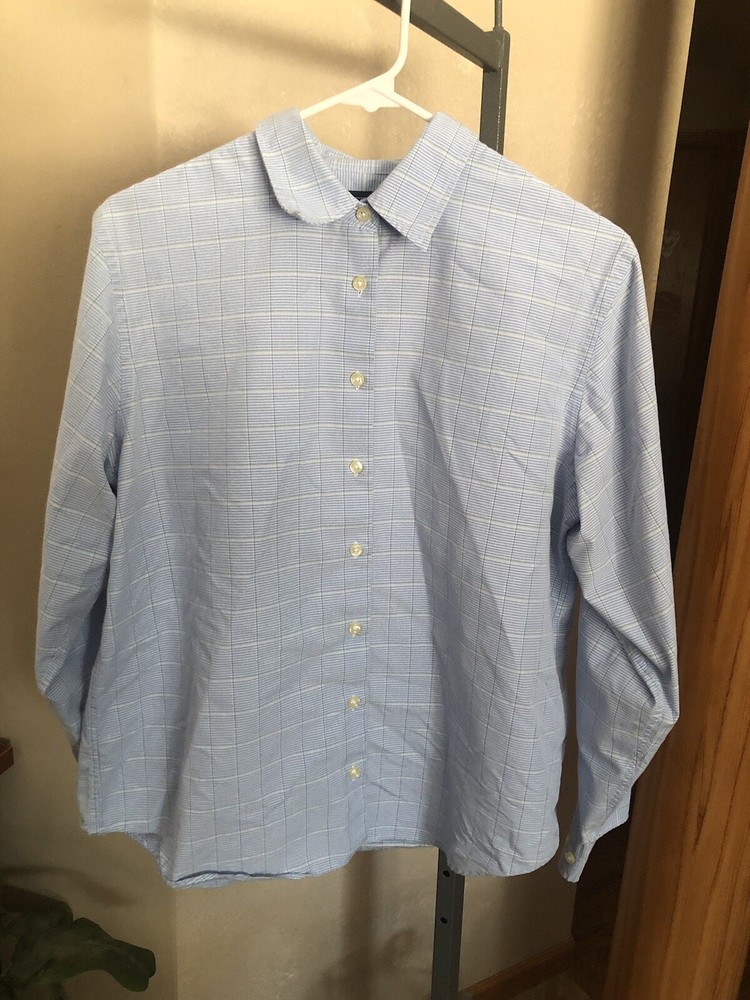 Lands End Womens Button Down Shirt Size 12 Regular Great Condition No Tag