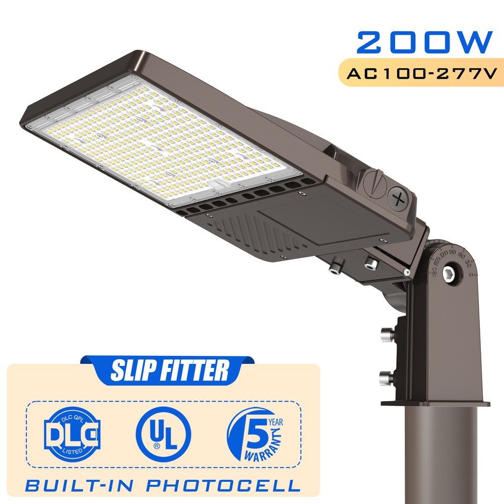 200W LED Parking Lot Light Dusk to Dawn Commercial Outdoor Shoebox Street Light