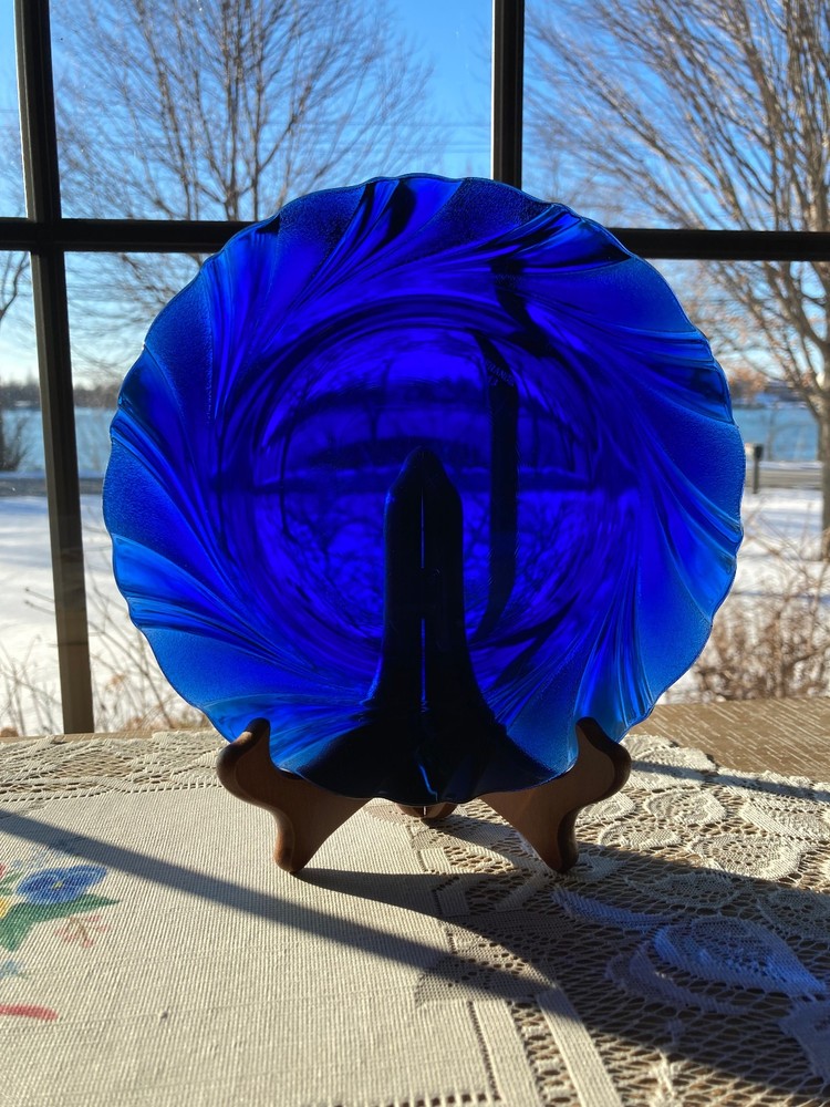 Duralex Vereco France Cobalt Blue Salad/Bread Plate 7.6