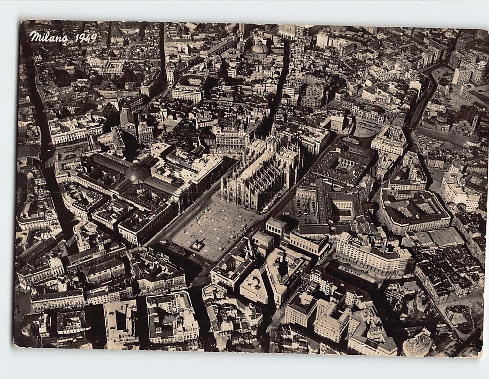 Postcard Piazza del Duomo Milan Italy
