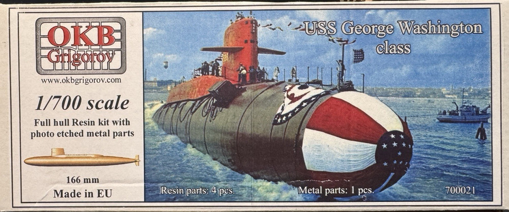 OKB Grigorov 1/700 USS George Washington class Full Hull Resin Submarine