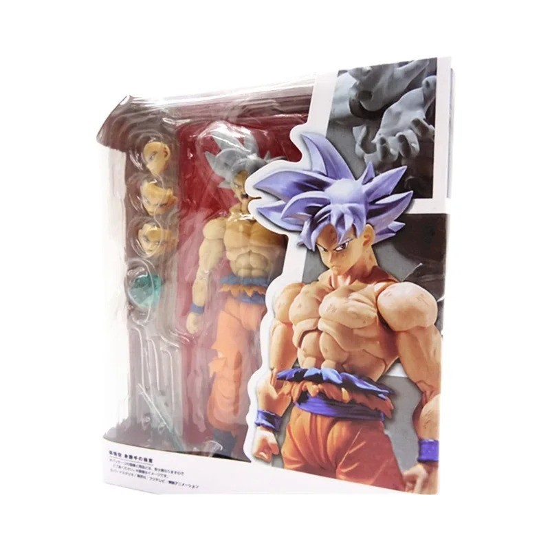 6 Anime Dragon Ball Z SHF Son Goku Ultra Instinct White Action Figure Toy Boxed