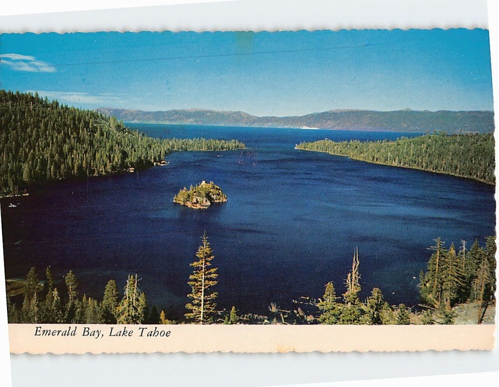 Postcard Emerald Bay Lake Tahoe California USA North America
