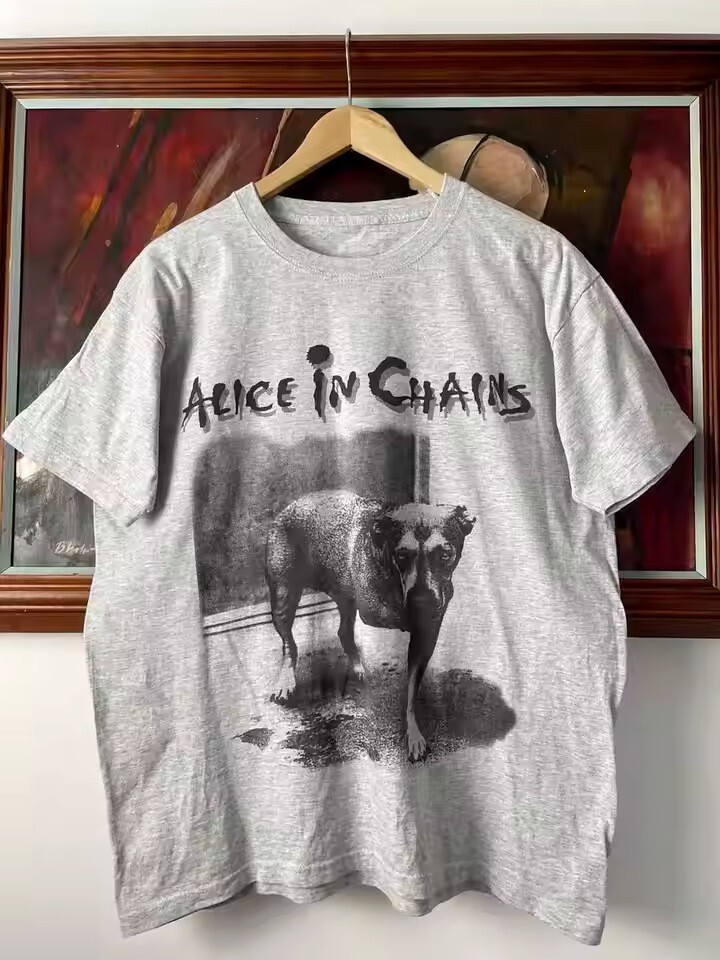 Alice In Chains Tripod Dog Unisex Gray Sport Tee Sizes S-5XL