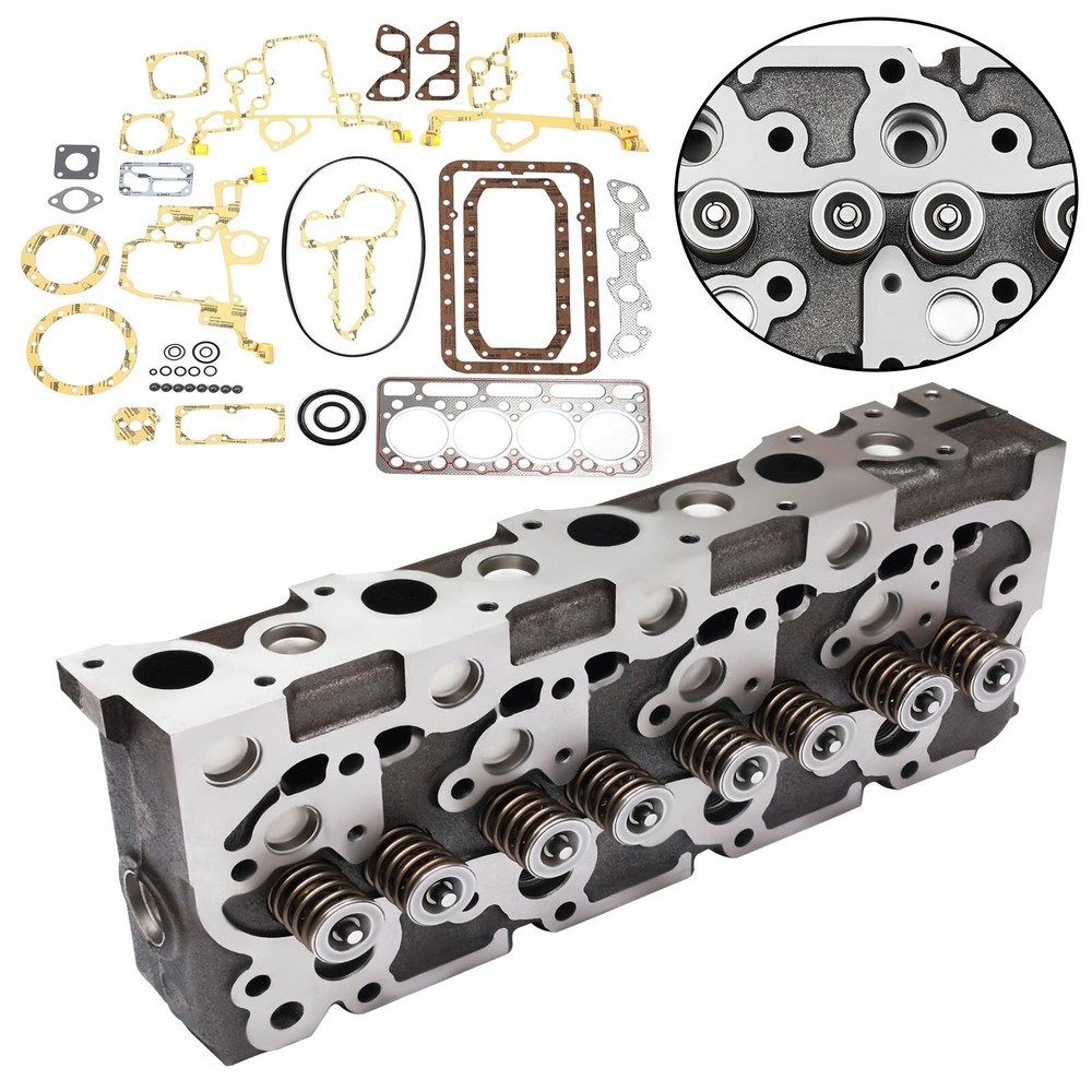 For Kubota Kubota V1902 Complete  Cylinder Head WITH Valves and Full Gasket Set