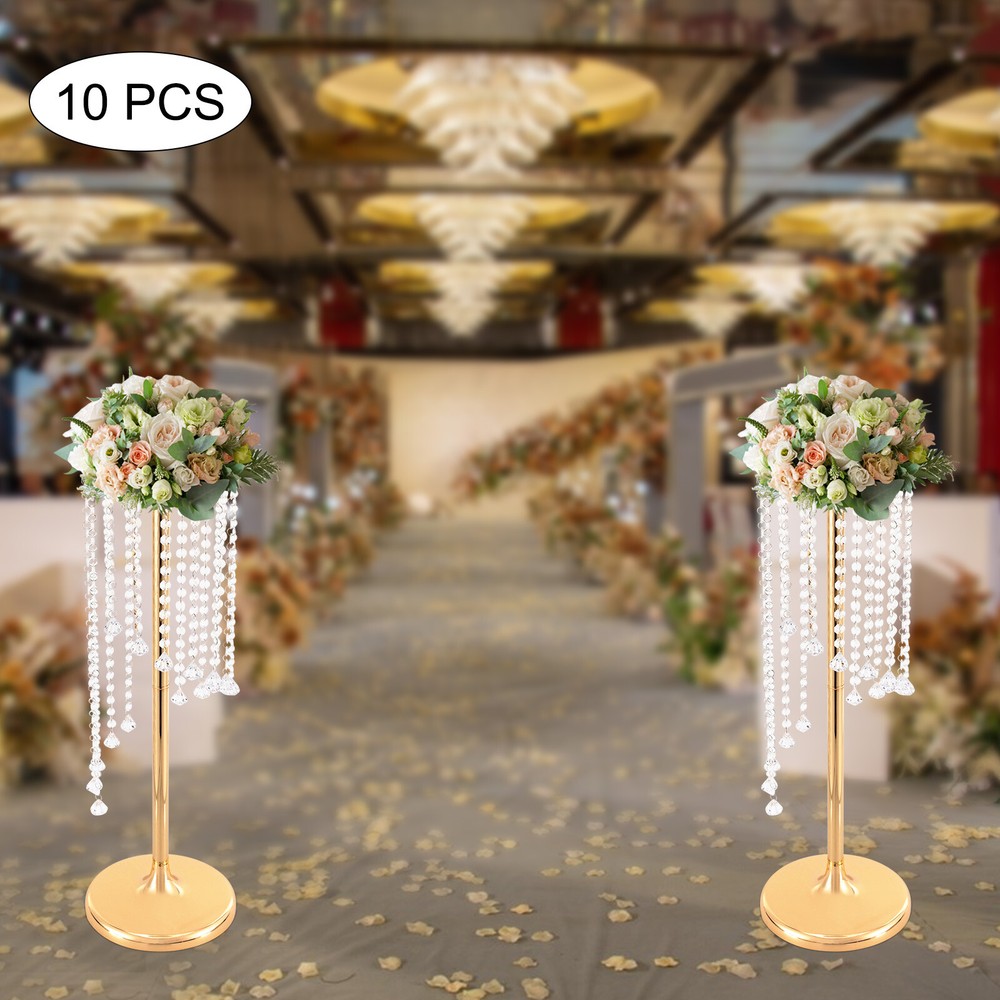 10Pcs Acrylic Flower Display Rack Floor-Standing Flower Stand Wedding Decor 70cm