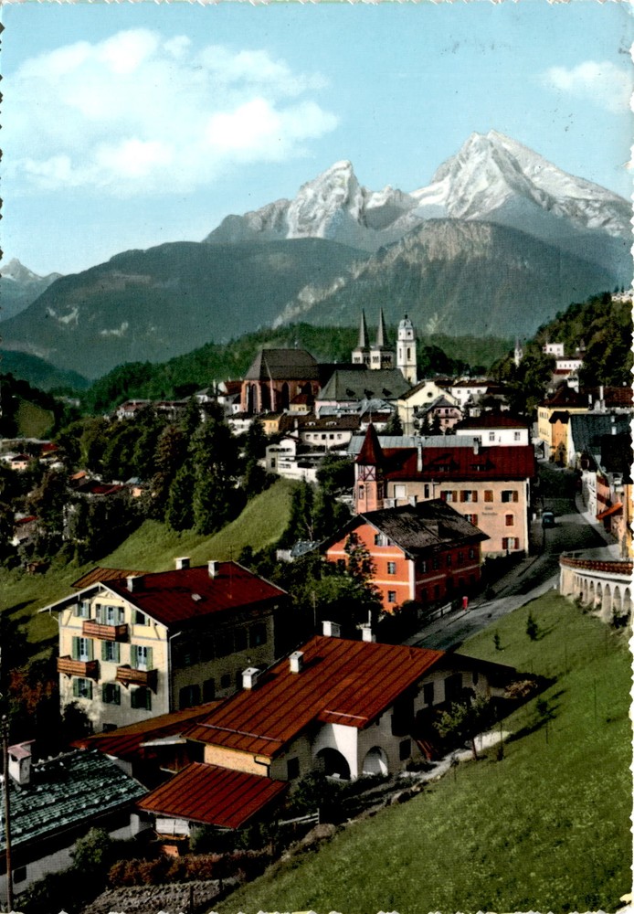 Berchtesgaden, Watzmann mountain, Bavarian Alps, southern Germany, Postcard