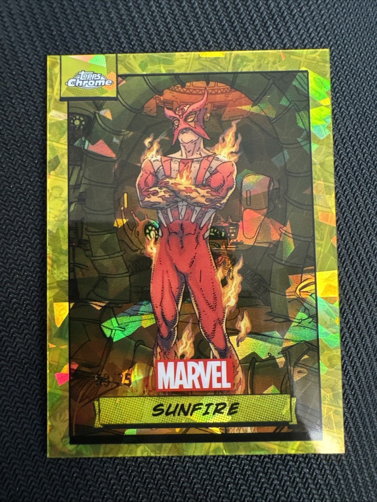SUNFIRE 2024 Topps Chrome Marvel Sapphire Yellow Refractor /75 #142