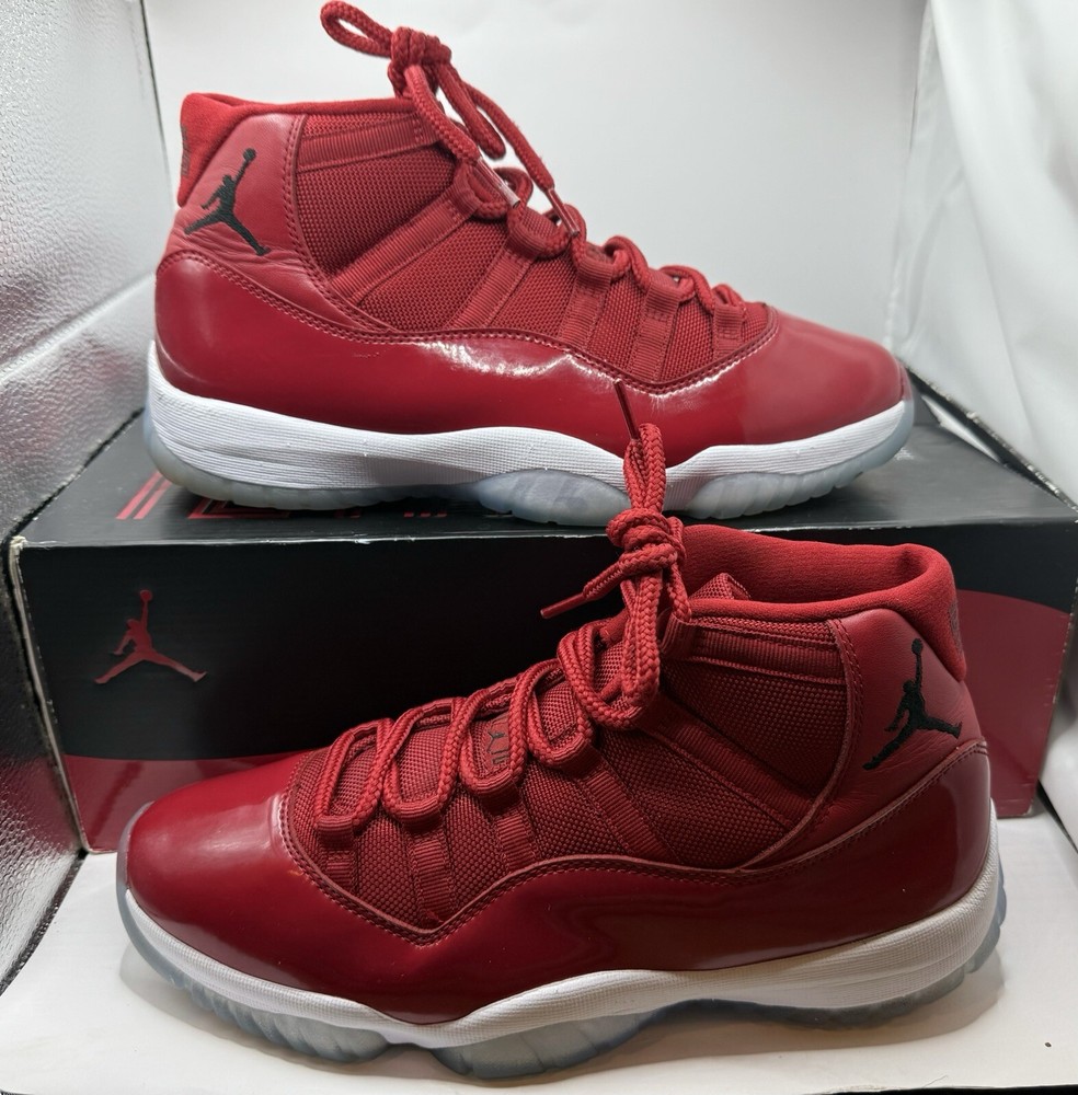 Air Jordan 11 Retro Win Like 96 Size 9.5 Mens Nike Red White 378037-623