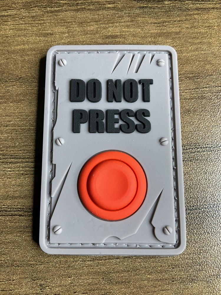 Patch PVC Tactical Morale HOOK-3D PVC Do Not Press My Button