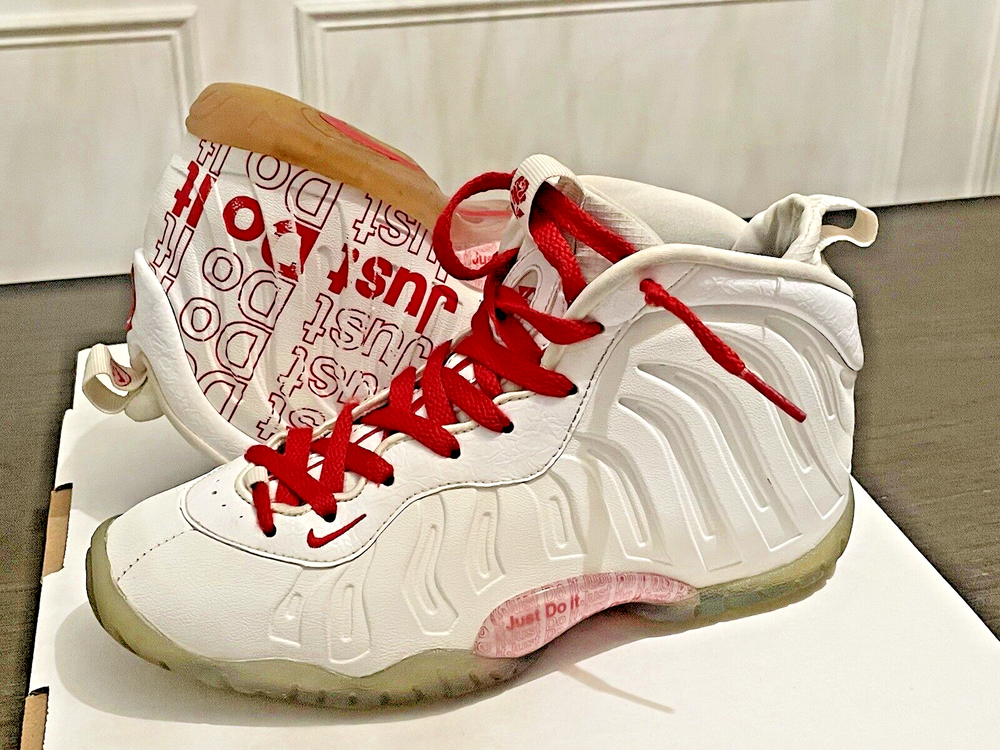 Nike Little Posite One GS Thank You Plastic Bag CN5268-100 Size 4Y Pre-Owned