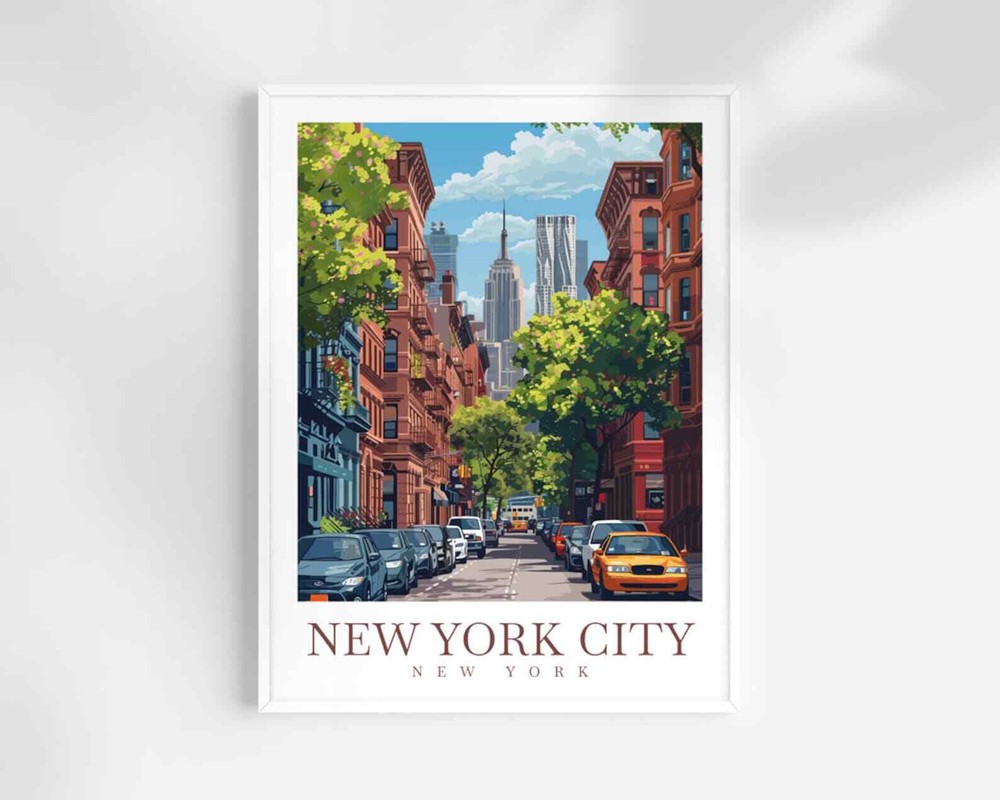 New York City Travel Print Wall Art New York Wall Hanging Home Dcor New York