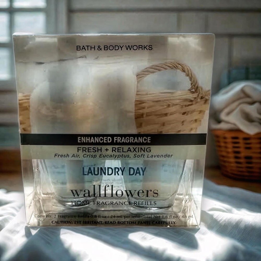 Bath And Bodyworks Wallflowers Laundry Day Refill Duo Set NEW