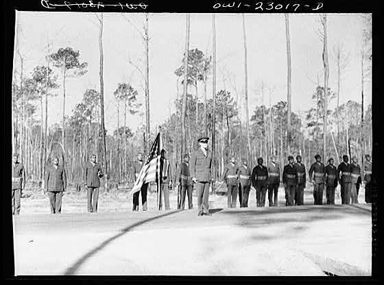 Negro Marines 1942 Preparing for Action U.S. Marine Corps Drill Ceremony