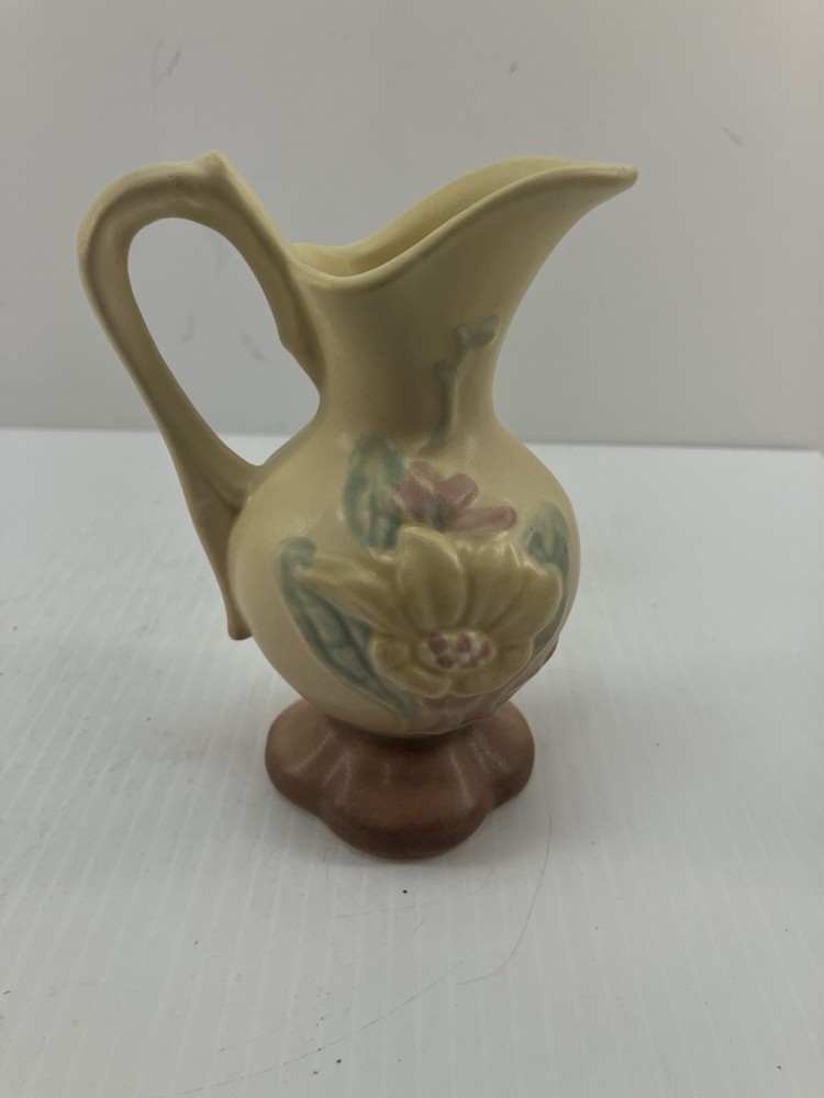 Hull Art Pottery Hand Painted Pastel Magnolia Ewer Pitcher Vase VTG USA 5”
