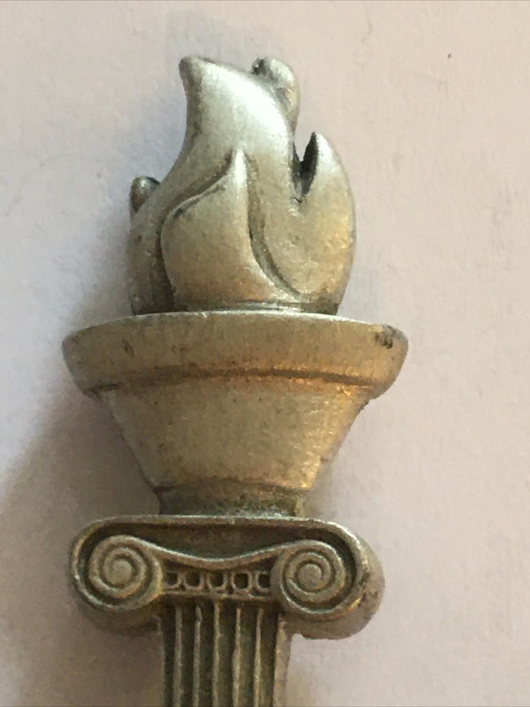 Vintage Souvenir Spoon US Collectible Pewter Olympic Torch Atlanta 1996 Georgia