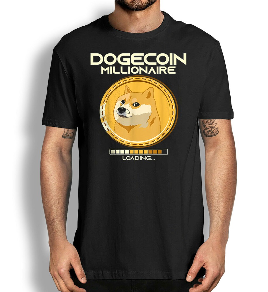 Funny Crypto Traders Tee, Dogecoin Millionaire Loading  to the Moon Doge T-shirt