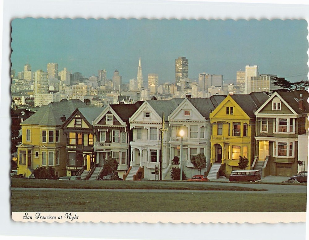 Postcard San Francisco Victorian Homes California USA