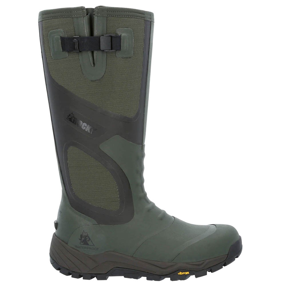 Rocky XRB 1000G Insulated Waterproof Rubber Rain Boots for Men in Green RKS053