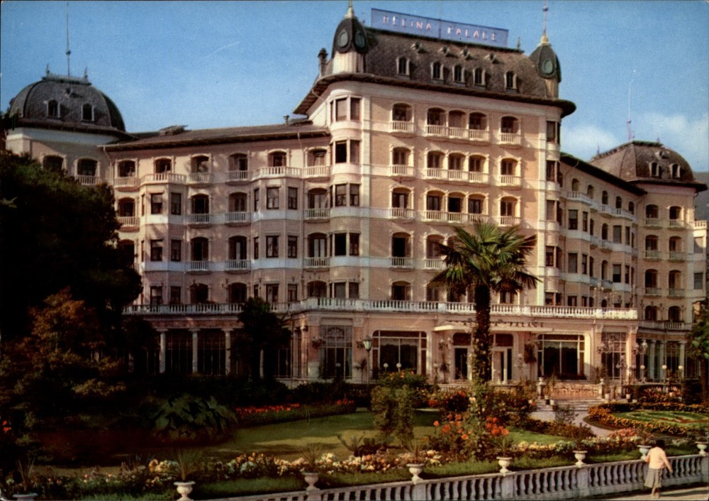 Hotel Regina Palace Stresa Italy vintage postcard w680