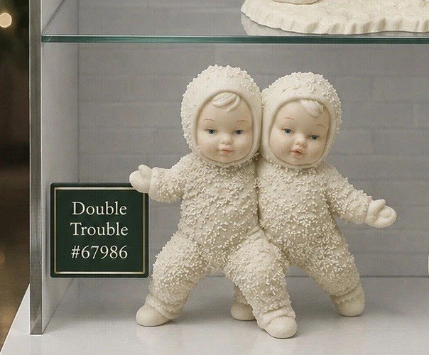Department 56 Winter Tales Snowbabies Figurines• Double Trouble in original packaging