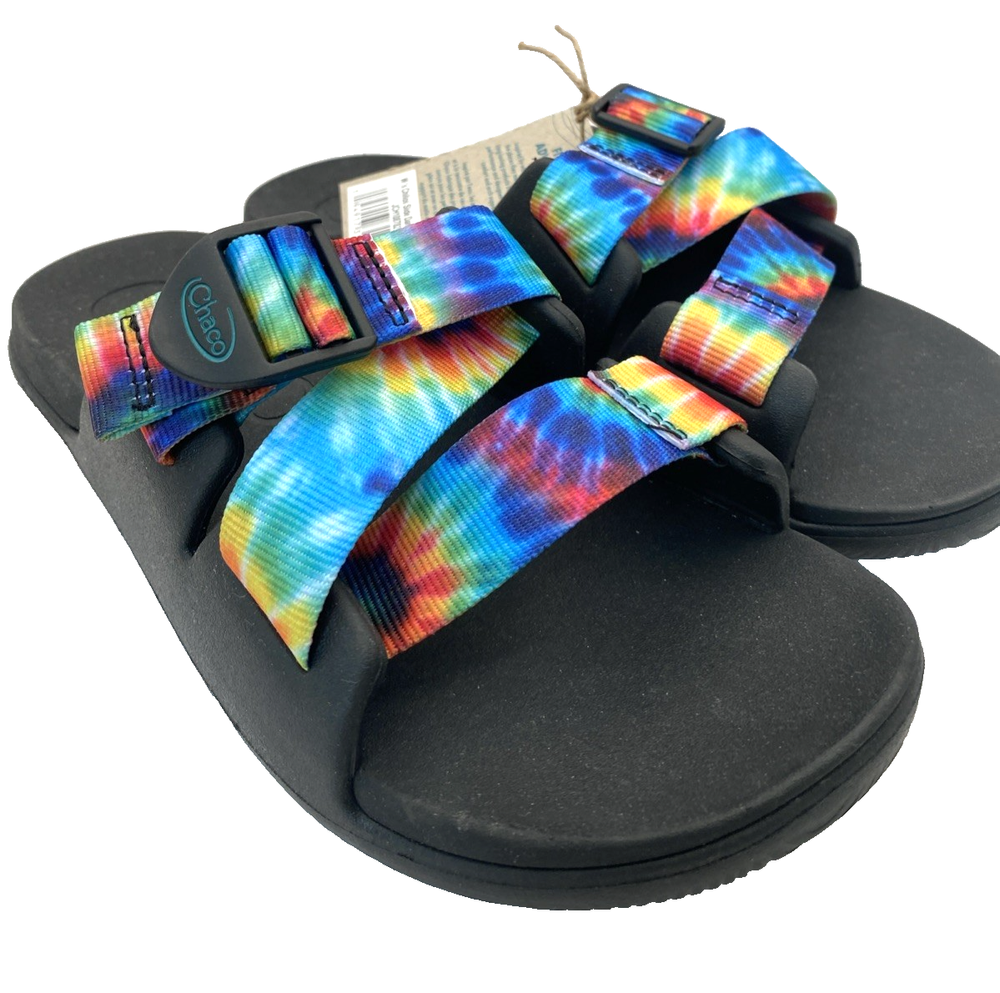 Chaco Womens Chillos Slide Sandals Dark Tie Dye Size 8 New With Tags