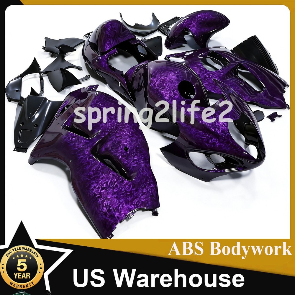 Purple Forged Carbon Fiber Fairings+Tank For Suzuki Hayabusa GSXR1300 1999-07 US