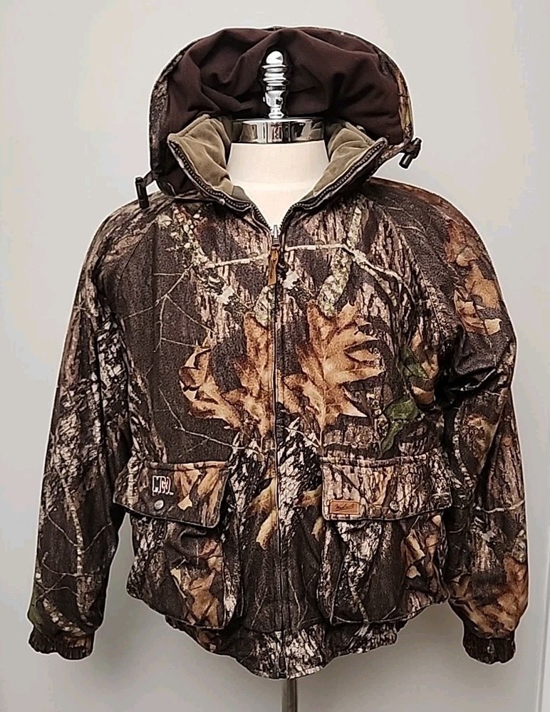 Woolrich Mens M Camo Reversible Insulated Hooded Jacket Outdoor Guide Collection
