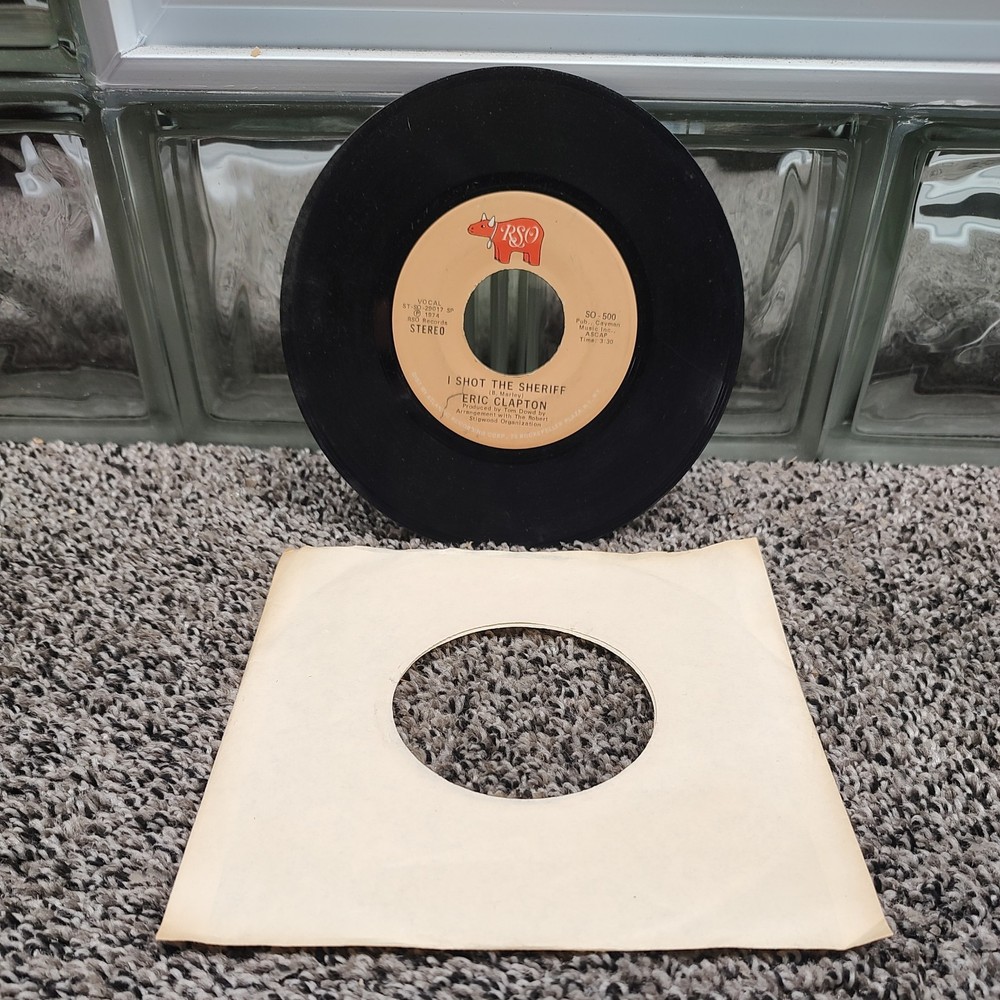 Eric Clapton 45 RPM - I Shot the Sheriff/Give Me Strength- RSO - vintage