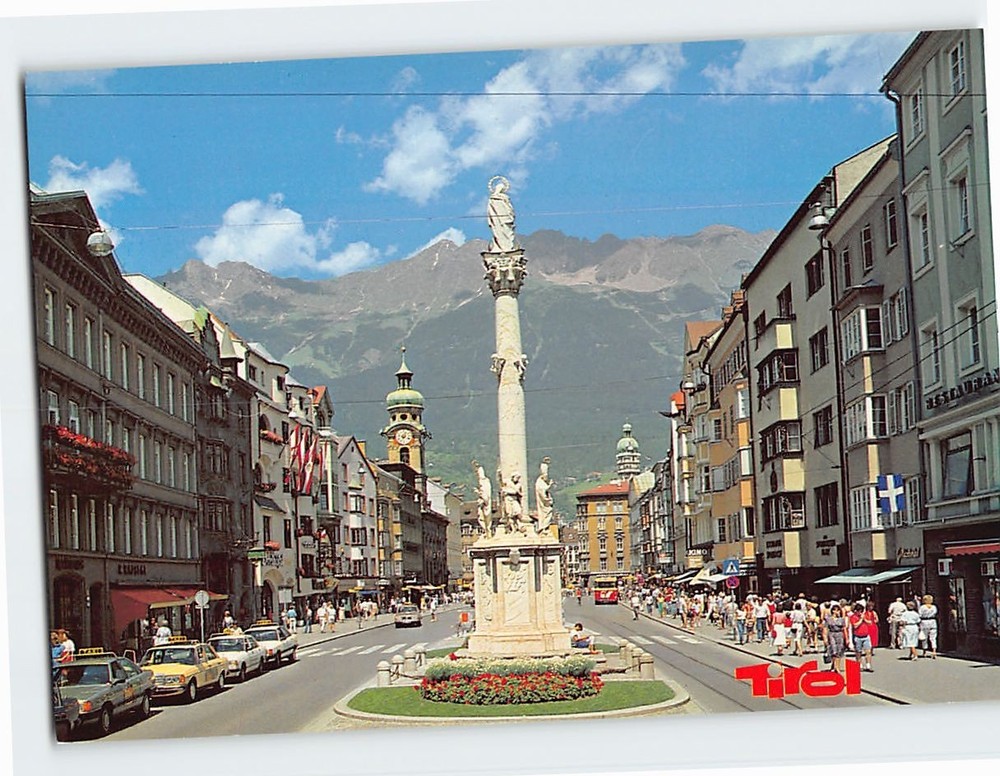 Postcard St. Anne's Column Maria-Theresien-Straße in Innsbruck Austria
