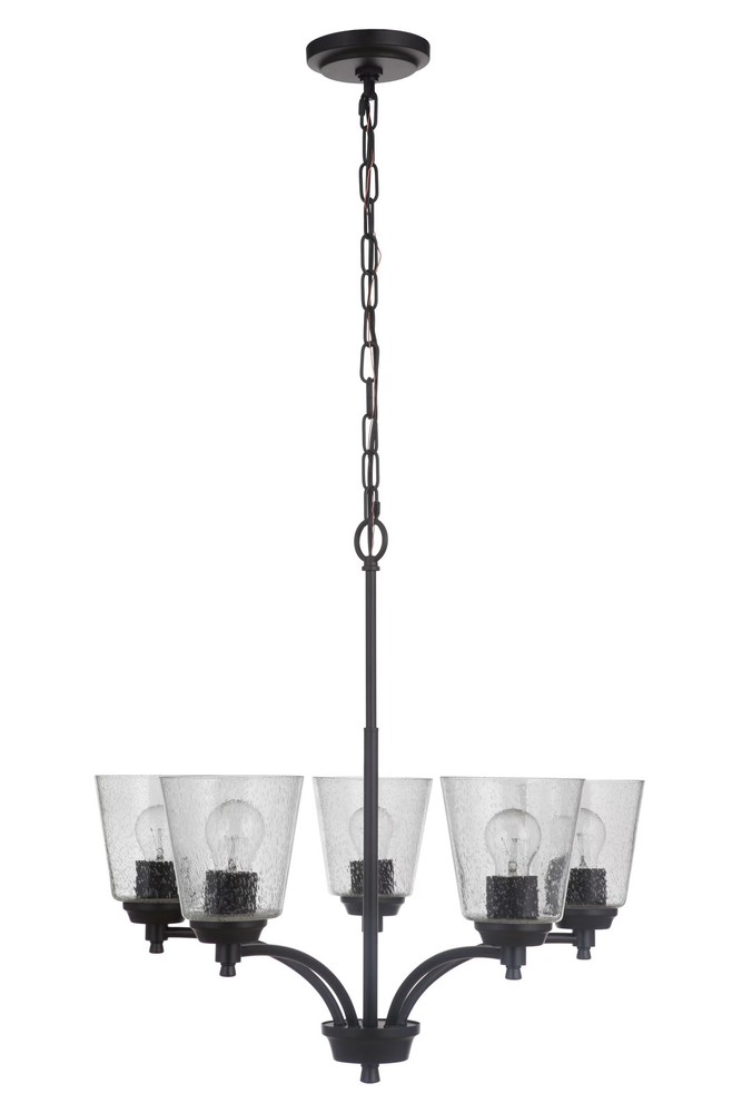 Tyler 5-Light Transitional Flat Black Chandelier