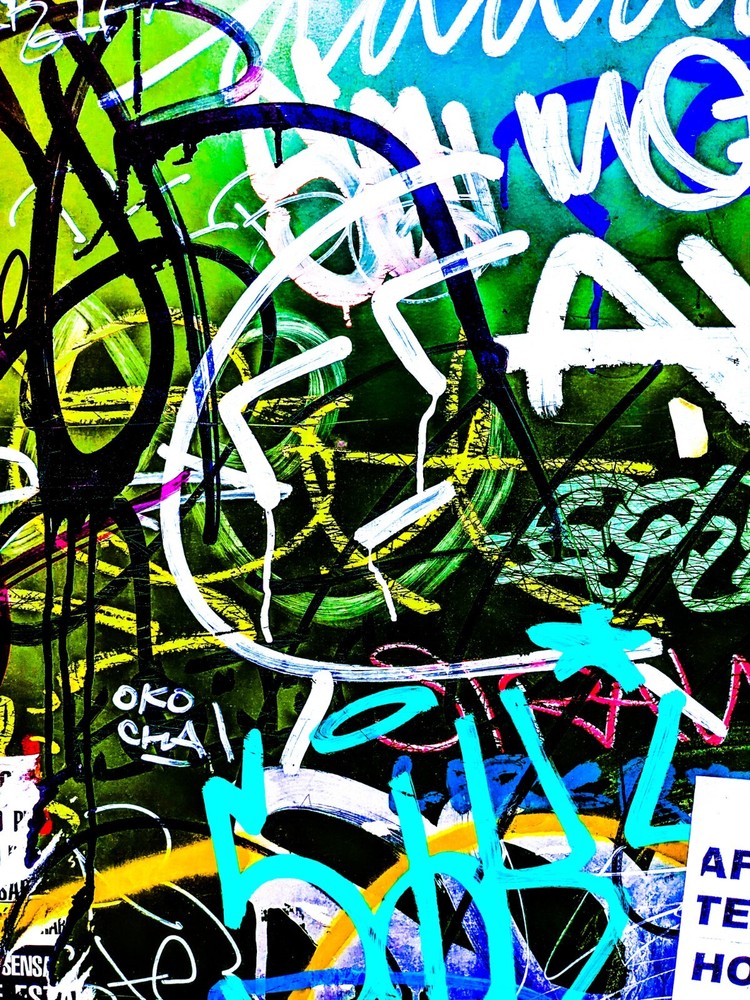 Berlin Abstract Street Art Canvas Print 36x36 Box Framed Wall Decor-image