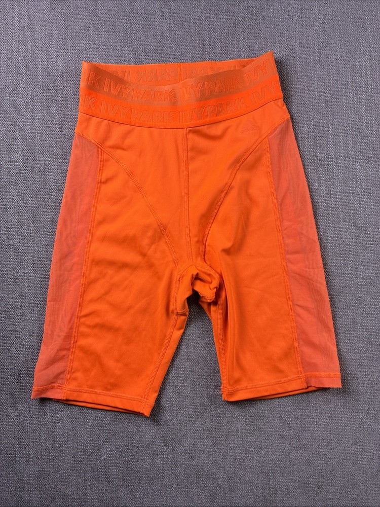 Adidas Ivy Park Cycling Shorts Women’s 6 Orange Breathable Stretch Compression