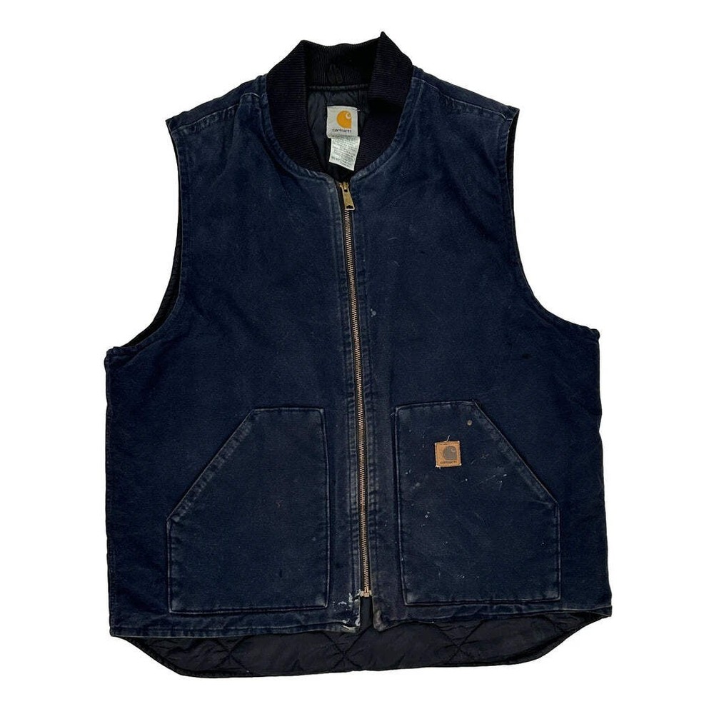 Made In USA Carhartt Vest - XL Blue Cotton