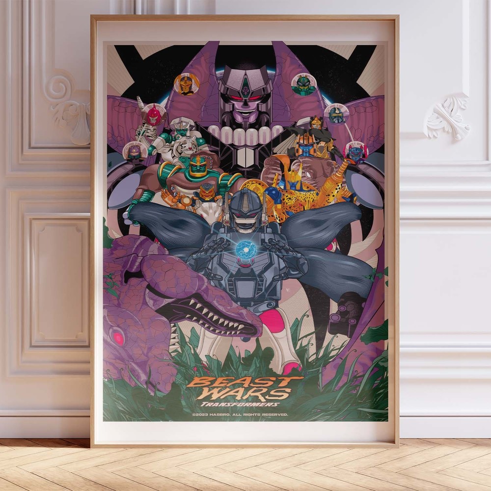 Beast Wars Transformers Poster Wall Art A0 Large Print Decor Illustration