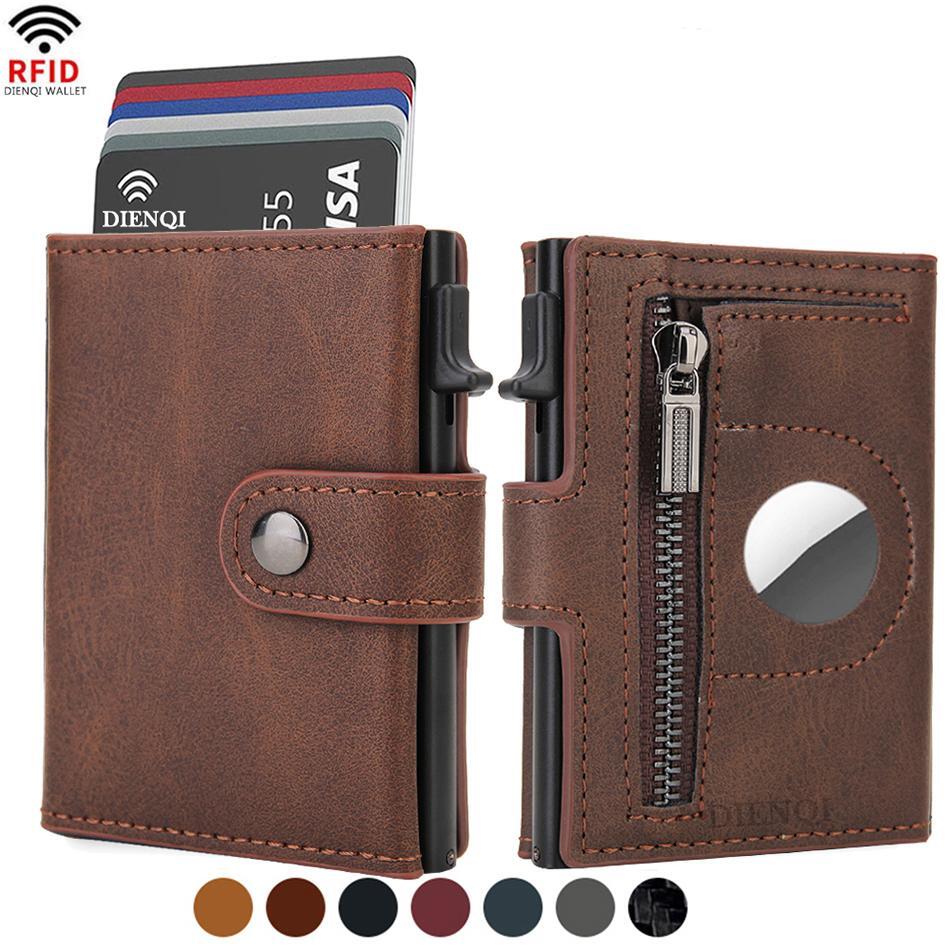 Slim Multicolor Leather Credit Card Holder Wallet for Men - Modern Minimalist Gift  