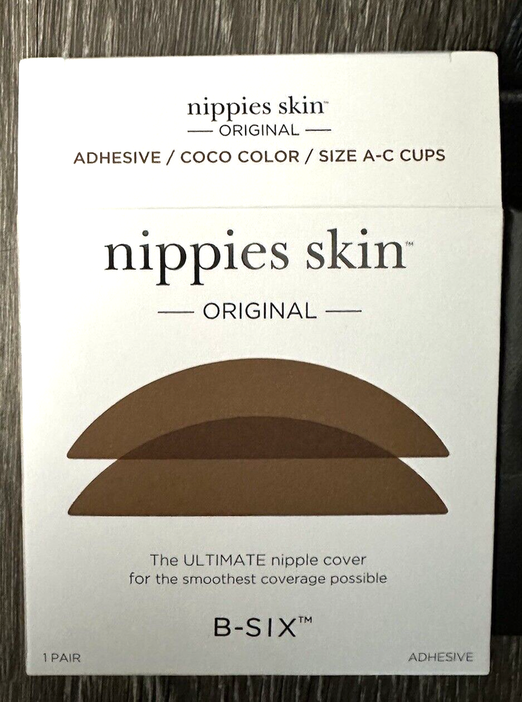 Nippies Skin  B Six Coco Size A-C Cups Medical Grade Silicone Adhesive 1 Pair-image