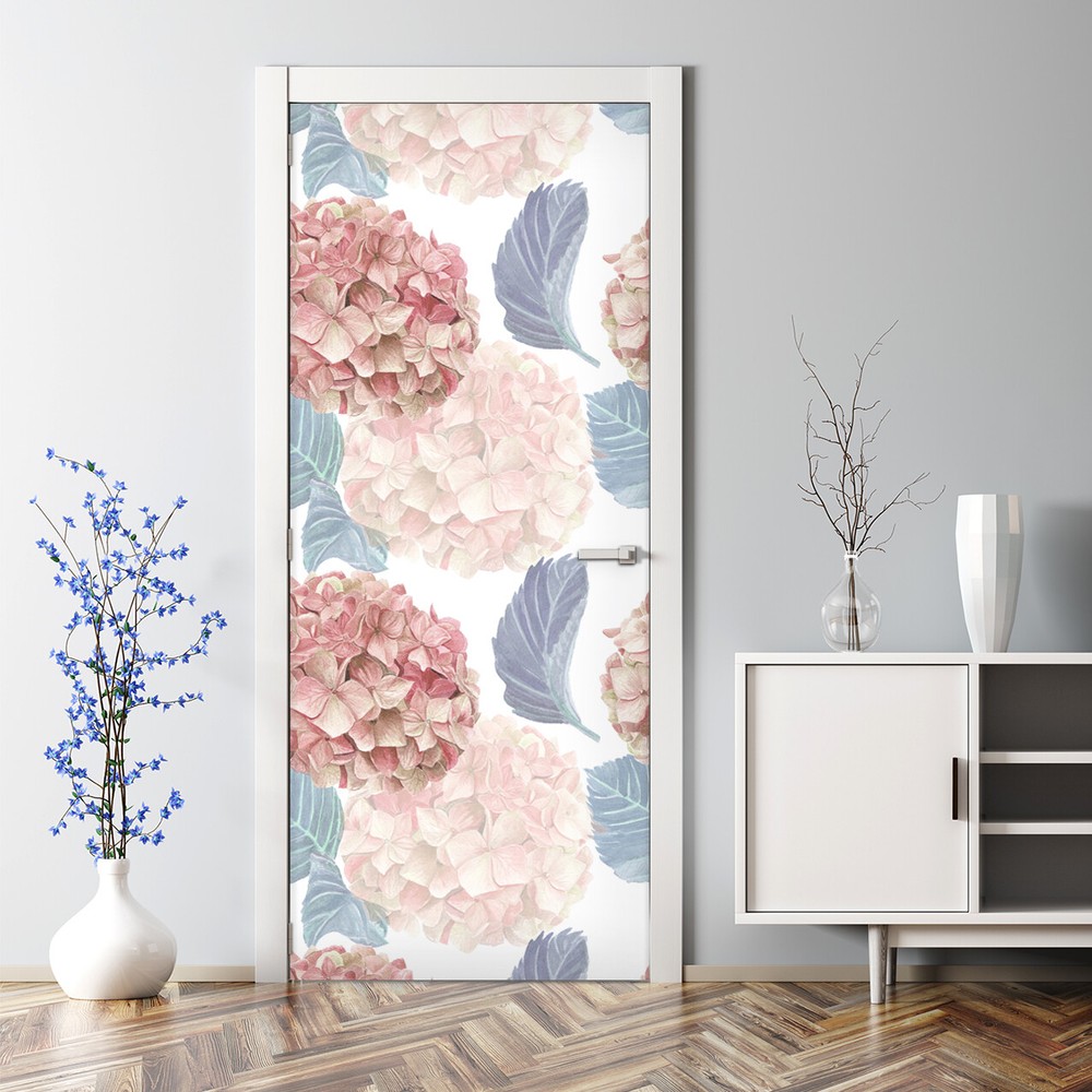 Vintage Flowerbed Bubble-Free Repositionable Wall Door Decal